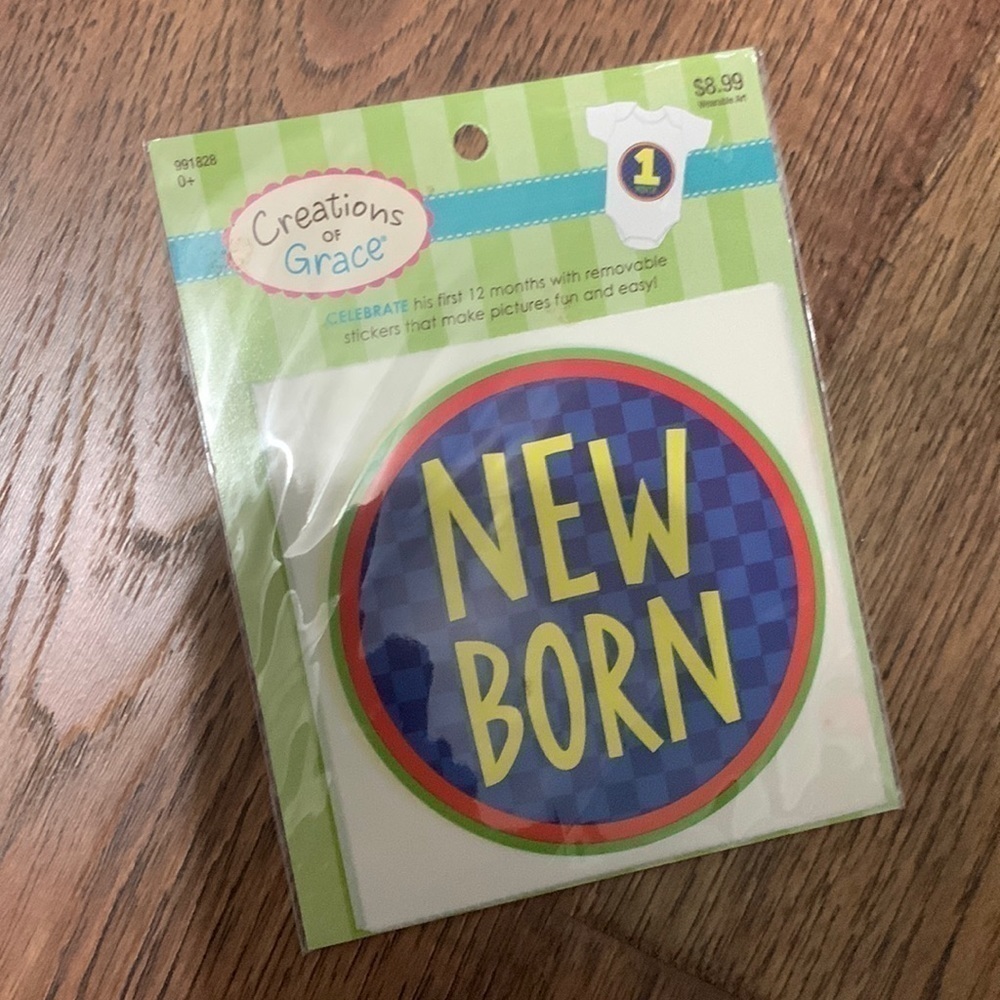 First 12 month non-toxic stickers